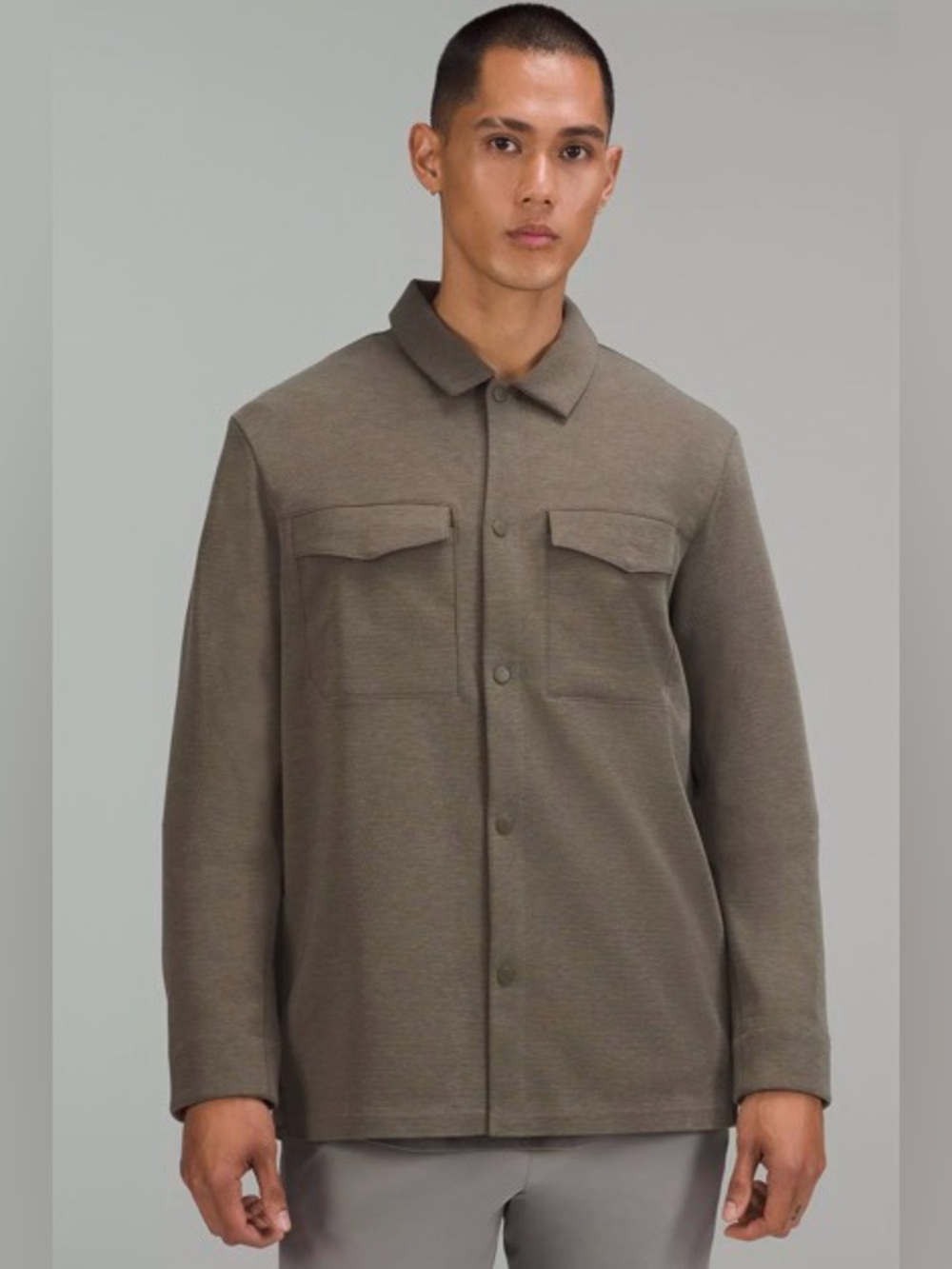 Lululemon Heathered Carob/Nomad Gridliner Fleece Overshirt Men's size Medium